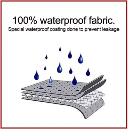 Auto Pearl Waterproof Two Wheeler Cover For Hero MotoCorp Glamour (Red & Blue) image 3