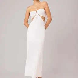 DressBerry Halter Hype Cut-out Babe Maxi Dress-picture-0