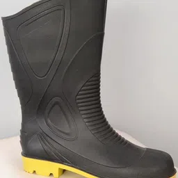 Fortune Forever-13 9 No. Black /Yellow Steel Toe Gumboots image 1