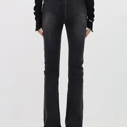 LULU & SKY Women Bootcut High-Rise Highly Distressed Jeans image 4