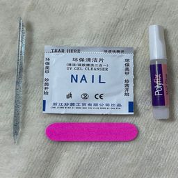 AMOK STORE Set Of 12 Classic Artificial Nails & Prep-Pad, Manicure Stick, Buffer & Glue-picture-31