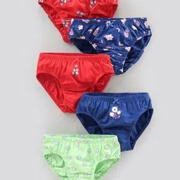 Honeyhap Premium 95% Cotton 5% ElastaneAnti-MicrobialFinish Floral Printed Panties Pack Of 5 - Multicolou-picture-24