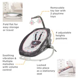 Mastela Fold Up Rocker with Toys - Grey-image-95