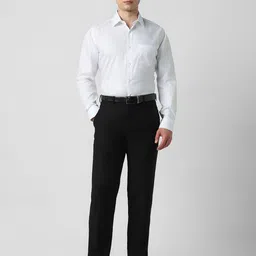 Van Heusen Men Textured Spread Collar Pure Cotton Casual Shirt image 4