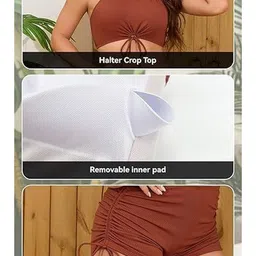 Scarlet Kiss Halter Neck High-Waist Swim Bikini Set image 4