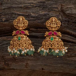 Kushal's Fashion Jewellery Dome Shaped Jhumkas Earrings image 1