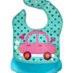 FANTASY INDIA Bib Apron for Feeding with Detachable Food Catcher Waterproof (Assorted Colors & Prints) image 5