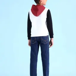 U.S. Polo Assn. Boys Red Full Sleeves Hooded Sweatshirt image 2