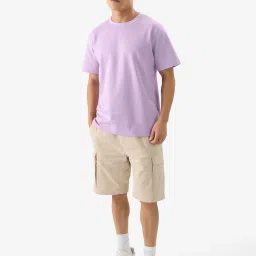 The Souled Store Purple Regular Fit Crew T-Shirt image 5