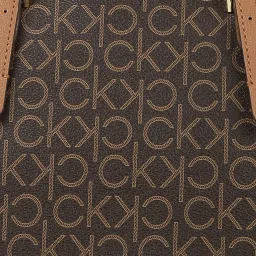 CALVIN KLEIN Brown SERAFINA Logo Tote image 5