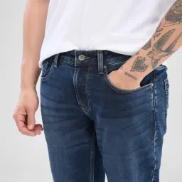 Spykar Blue Slim Fit Jeans image 5