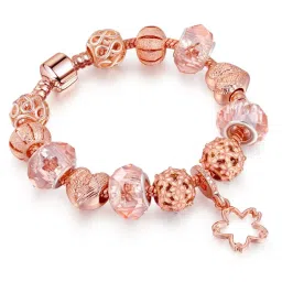 Peora Stylish Rose Gold Plating Synthetic Stone & Beads Bracelets image 5