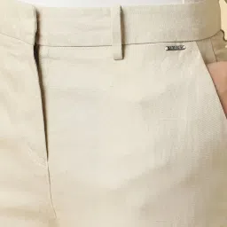 Allen Solly Beige Solid Trousers image 5