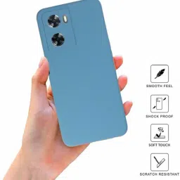Sprig Liquid Silicone Back Cover for REALME NARZO 50 (Blue) image 2