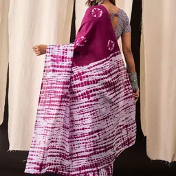 KALINI Tie and Dye Pure Cotton Bagru Saree image 3