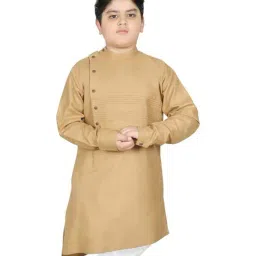 SG Yuvraj Kids Beige Cotton Kurta-picture-23