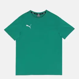 Puma Aqua Blue Cotton Logo T-Shirt-image-42