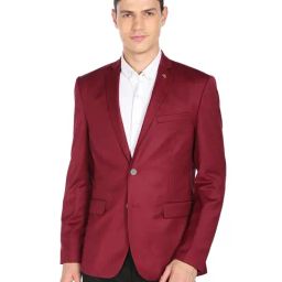 AD by Arvind Red Full Sleeves Notched Lapel Blazer-picture-23