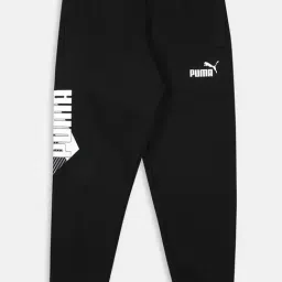 Puma Kids Black Cotton Printed Sweatpants-picture-36