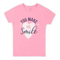 Proteens Kids Pink & White Cotton Printed T-Shirt-image-64