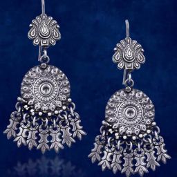 Taraash 92.5 Sterling Silver Floral Earrings for Women-picture-19