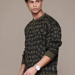 The Roadster Lifestyle Co. Abstract Round Neck Pullover image 4