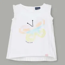 Juniors by Lifestyle Kids White Cotton Printed Top-picture-27