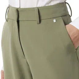 Van Heusen Green Regular Fit Trousers image 4