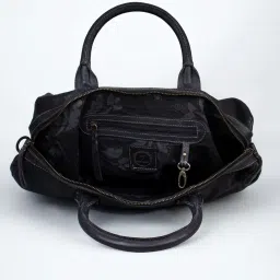 Art N Vintage Alexander Black Leather Solid Extra Large Duffle Bag image 5