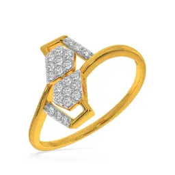 Kisna Diamond & Gold Jewellery Melody 14k (585) Diamond & Gold Ring For Women-picture-24