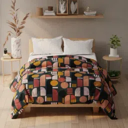 KOPA Multicolor Microfibre Geometric Double Comforter-image-17