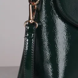 Allen Solly Green Textured Medium Handbag image 5