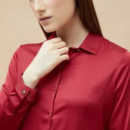 Code By Lifestyle Red Regular Fit Shirt image 5