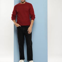 Aarika Self Design Geometric Woollen Pullover-picture-10