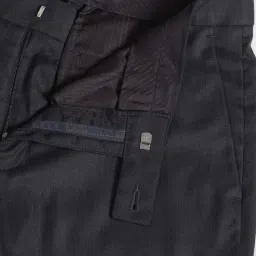 Arrow Black Regular Fit Striped Trousers image 5