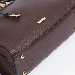 Code by Lifestyle Brown Textured Handbag image 5