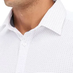 Raymond White Slim Fit Printed Shirt image 5