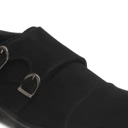 Teakwood Leathers Men's Black Monk Shoes image 5