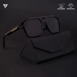 Voyage Black Wayfarer Polarised and UV Protected Lens Unisex Sunglasses-picture-12