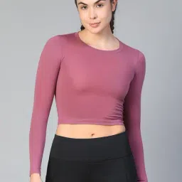 ATHLISIS Mauve Polyester Solid Sports T-Shirt-picture-40