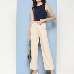 Aarika Beige Straight Fit Pants image 5