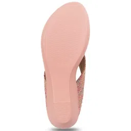 Mochi Women's Pink Thong Wedges image 5