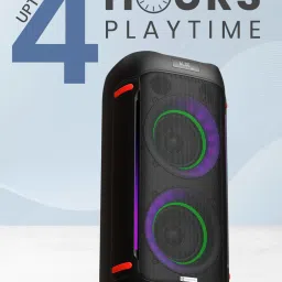 Portronics Iron Beats IV 250W Party Speaker With Dual 6" Subwoofer, Upto 4 Hours Playtime - Black image 5