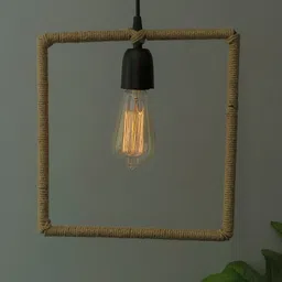 Homesake Beige Solid Hemp Rope Handcrafted Rope Light-image-74