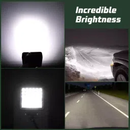 AllExtreme EX126W1 42 LED Fog Light Waterproof Square Led Flood Lamp Offroad Driving Work Light for Bikes Cars and Motorcycle (126W, White Light, 1 Pc) image 4