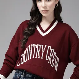 The Roadster Lifestyle Co. Typography Acrylic Pullover-image-3