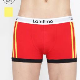 La Intimo Red & Yellow Comfort Fit Striped Trunks - Pack Of 2-image-91
