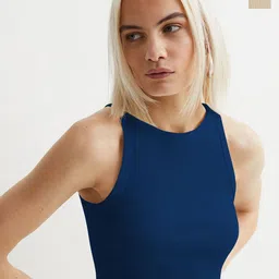 TOOCHKI Women Pack Of 2 Ribbed Round Neck Tank Crop Top-picture-31