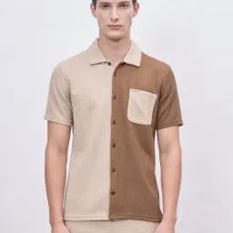 Iconic Fashion Multicolor Regular Fit Color Block Shirt-image-38