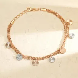 P.N.Gadgil Jewellers 18k (750) Yellow Gold Dual Charmella Flexible Bracelet-picture-43